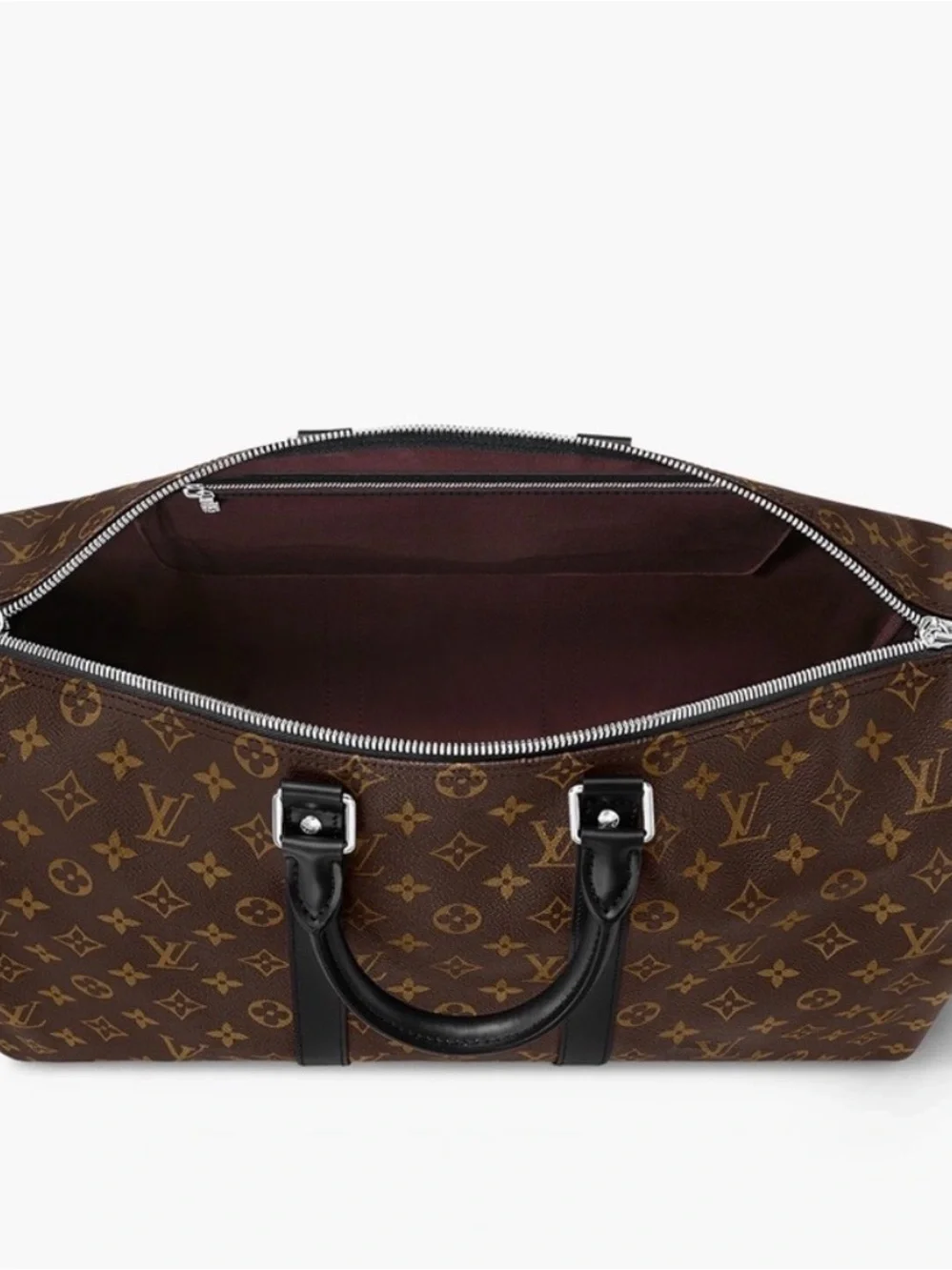 Louis Vuitton Monogram Canvas Duffle bag with Black Trim size 55